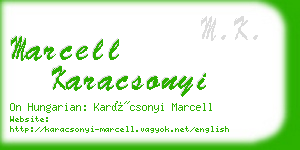 marcell karacsonyi business card